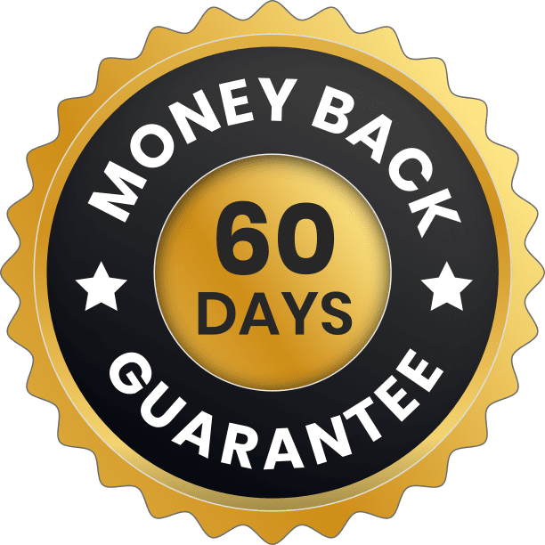 60-Day Money-Back Guarantee Seal, ensuring a risk-free purchase of the Prostadine supplement.